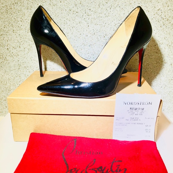 Christian Louboutin 💯 mm black patent pumps 38.5 - Picture 3 of 8